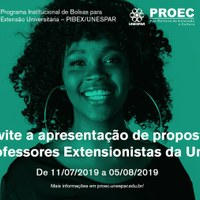 Proec abre inscrições de projetos para PIBEX Universidade Estadual do