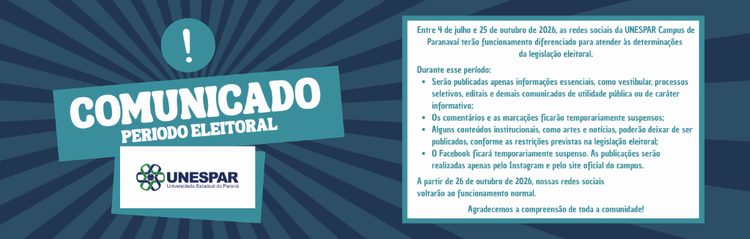 • Comunicado sobre o período eleitoral