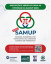 INSCRIÇÕES ABERTAS PARA AS OFICINAS DA SAMUP 2026