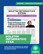 Saiba tudo que aconteceu no CENTRO DE CIÊNCIAS SOCIAIS APLICADAS no mês de agosto de 2026