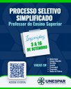 Unespar anuncia PSS para contratação de 161 docentes temporários