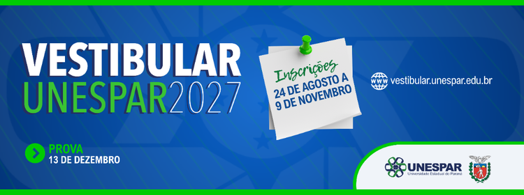 • Vestibular Unespar 2027 está com inscrições abertas