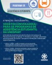 ATENÇÃO, ESTUDANTE! Você foi convocado(a) para os programas de assistência estudantil da UNESPAR?