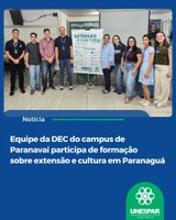 Atividade promovida pela PROEC reuniu profissionais da Unespar para discutir políticas institucionais, programas e ações voltadas à extensão universitária e à cultura.