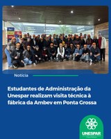 Viagem de estudos incluiu atividades culturais e visitas a pontos históricos e turísticos de Tibagi, além de experiência prática em uma indústria de bebidas.