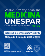 O processo seletivo utilizará as notas do Enem de 2021 a 2025
