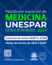 O processo seletivo utilizará as notas do Enem de 2021 a 2025