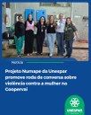 Projeto Numape da Unespar promove roda de conversa sobre violência contra a mulher na Coopervaí