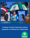 A Universidade Estadual do Paraná, Campus Paranavaí, marcou presença no Festival do Trabalhador