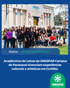 Acadêmicos de Letras da UNESPAR Campus de Paranavaí vivenciam experiências culturais e artísticas em Curitiba