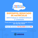 • Aprovados(as) no Vestibular Complementar, com matrícula efetiva ou condicional, podem iniciar aulas imediatamente