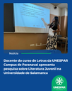 Docente do curso de Letras do Campus apresentar pesquisa sobre Literatura Juvenil na Universidade de Salamanca