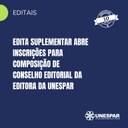 • Edital suplementar abre inscrições para composição de Conselho Editorial da Editora da Unespar