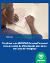 Funcionário Da UNESPAR CAMPUS DE PARANAVAÍ Inicia process de ALFABETIZAÇÃO com apoio do Curso de PEDAGOGIA