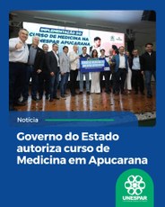 Governo do Estado autoriza curso de Medicina em Apucarana
