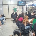 Hoje recebemos na biblioteca alunos do...