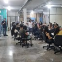 Hoje também apresentamos ao 1° ano do curso de Enfermagem as bibliotecas física e digitais da Unespar Campus de Paranavaí.