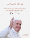 • Nota de pesar pelo falecimento do Papa Francisco