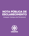 Nota Pública de Esclarecimento – Unespar Campus de Paranavaí