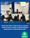 Ontem dia 17/09 a CEDH realizou a palestra “Entre o ouvir e o cuidar: a rede de atenção psicossocial e a valorização da vida”