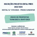 • Pibex abre edital para submissão de propostas e concessão de bolsas