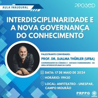PPGSeD promove aula inaugural sobre interdisciplinaridade com docente ...