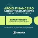 • Submissão de propostas de apoio financeiro a docentes da Unespar para eventos em 2025 começa em novembro