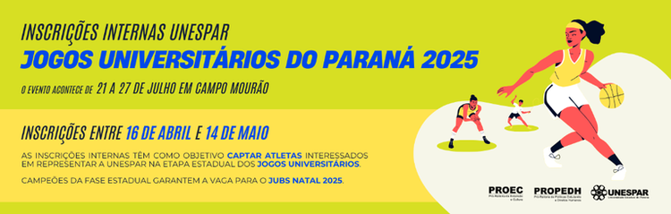 • Unespar abre seleção interna para Jogos Universitários do Paraná