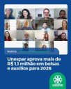 Unespar aprova mais de R$ 1,1 milhão em bolsas e auxílios para 2026