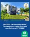 UNESPAR Campus de Paranavaí é destaque com maior número de premiações no SIPEC 2025