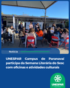 UNESPAR Campus de Paranavaí participa da Semana Literária do Sesc com oficinas e atividades culturais