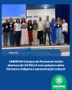 UNESPAR Campus de Paranavaí realiza abertura do XII SELLP com palestra sobre literatura indígena e apresentação cultural UNESPAR Campus de Paranavaí realiza abertura do XII SELLP com palestra sobre literatura indígena e apresentação cultural