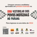 • Unespar convoca candidatos aprovados em primeira chamada no XXIII Vestibular dos Povos Indígenas no Paraná