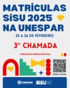• Unespar convoca para matrícula aprovados na 3ª chamada do Processo de Seleção Unificada do SISU 2025