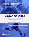 • Vagas Ociosas: Portadores de diploma podem se inscrever para os cursos de Educação Física e Geografia