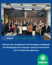 Câmara de vereadores homenageia colegiado de Pedagogia da Unespar campus Paranavaí com moção de aplausos.png